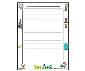 Spring Writing Paper