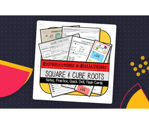 Square & Cube Roots Notes, Practice, Quick Drill, Flash Cards