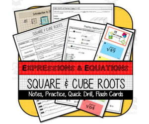 Square & Cube Roots Notes, Practice, Quick Drill, Flash Cards