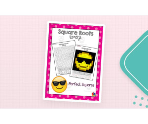 Square Roots Emoji Math Activity
