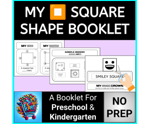 Square Tracing & Coloring Worksheets for Kindergarten & Preschool