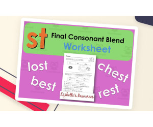 ST: Final Consonant Blend Worksheet