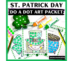 St. Patrick Day Do A Dot Art Packet
