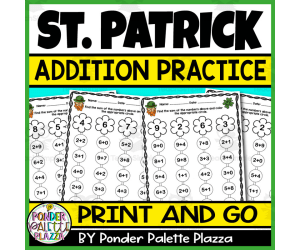 St Patrick's Day Addition Practice