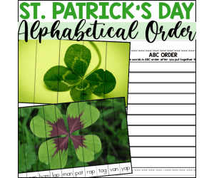 St. Patrick's Day Alphabetical Order Puzzles