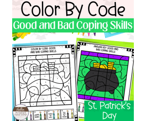 St. Patrick's Day Color By Code: Good and Bad Coping Skills Activity