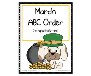 St. Patrick's Day Easy Alphabetical Order Activity