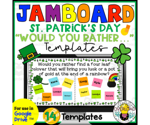 St. Patrick's Day Jamboard Templates
