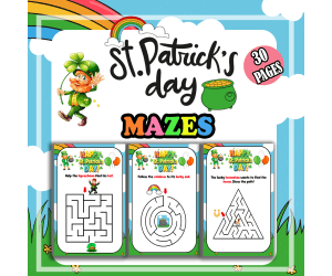 St Patrick's Day Mazes for Kindergarten & PreK | No Prep Morning Work