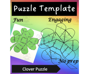 St. Patrick's Day Puzzle Template  | Make a Clover!