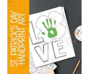 St. Patrick's Day Shamrock Handprint Art