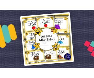Star Emoji ABC Posters