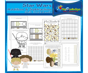 Star Wars Addition & Subtraction Math Worksheets - EBOOK