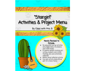 "Stargirl" Activities + Project Menu