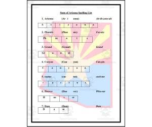 State of Arizona Spelling List