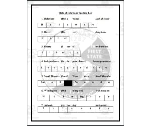 State of Delaware Spelling List