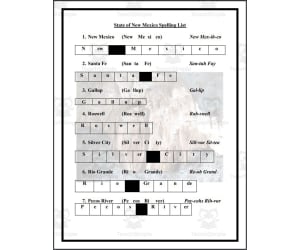 State of New Mexico Spelling List