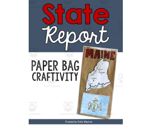 State Report Paper Bag Craftivity