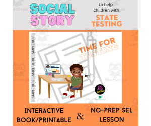 State Testing Anxiety & Tips Interactive Book SEL Activity