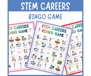 STEM Careers Bingo game Science Technology Engineering Math activities