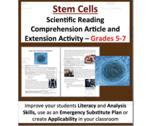 Stem Cells - Science Reading Article - Grades 5-7