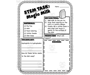 STEM Task: Magic Milk