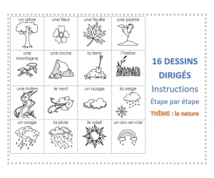 Step-By-Step Art: 16 Nature/Weather Drawings (French Version)