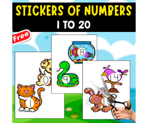 STICKERS OF NUMBERS 1-20 | PETS ANIMALS