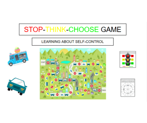Stop Think Choose Self-Control SEL Game