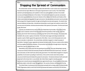 Stopping the Spread of Communism Reading Packet