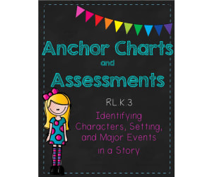 Story Elements Anchor Charts + Assessments