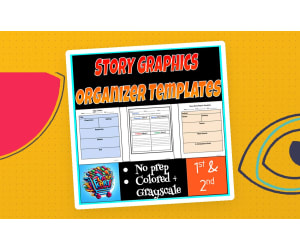 Story Graphic Organizer Blank Templates for 1st & 2nd Grades