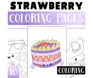 Strawberry Coloring Pages Worksheet Activity For Morning Work