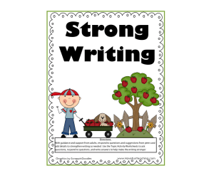 Strong Writing Activity