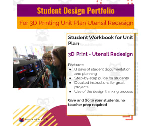 Student Design Portfolio for 3D Printing - Utensil Redesign