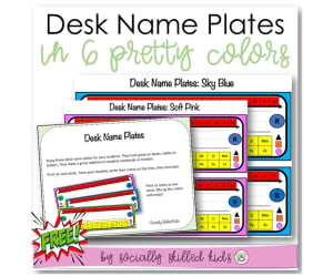 Student Desk Name Plates