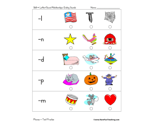 Student Led Ending Sounds Test Practice Worksheet