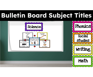 Subject Headers for Classroom Bulletin Boards