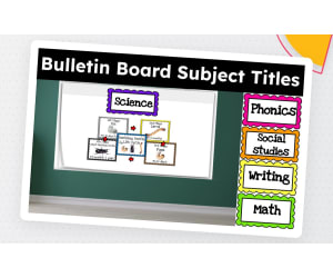 Subject Headers for Classroom Bulletin Boards