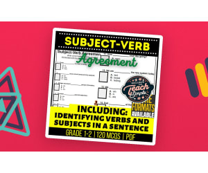 Subject-Verb Agreement Grammar Practice - Grades 1-2 (PDF)