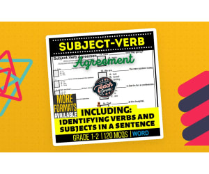 Subject-Verb Agreement Practice Questions - Grades 1-2 Grammar (Word)
