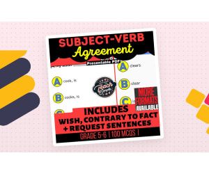 Subject-Verb Agreement Questions - Grammar Grade 5-6 (Presentable PDF)