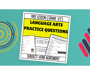Subject-Verb Agreement Sample - Grades 1-2 Grammar (Word)