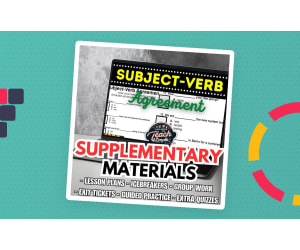 Subject-Verb Agreement Supplementary Materials - Grades 1-2 (PDF)