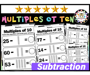 Subtracting Multiples of Ten|Math Subtract Multiples of 10 Value Place