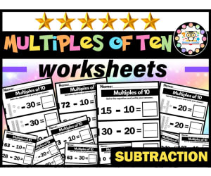 Subtracting Multiples of Ten|Math Subtract Multiples of 10