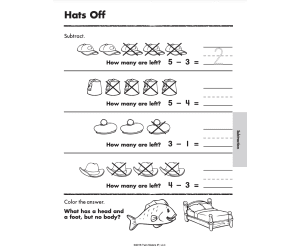 Subtraction Facts 1-18 Printable Workbook