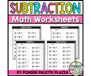Subtraction - Math Worksheets