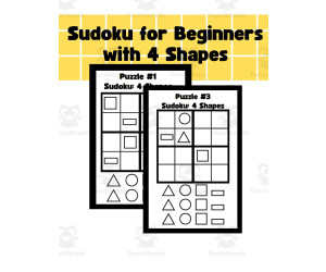 Sudoku for Beginners with 4 Shapes