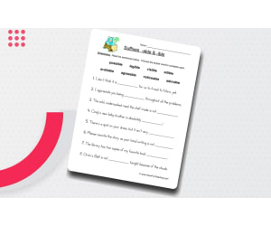 Suffix ABLE and IBLE Worksheet